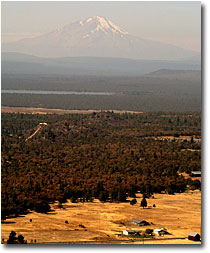 Viewing Mt. Shasta and Fall River Valley to the west.