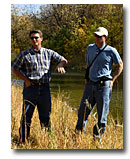 Hardey Vestal and Todd Sloat discuss watershed issues.