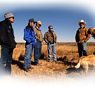 People gather at Herb Jasper's Willow Creek Ranch to discuss riparian restoration projects.