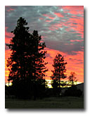 Colorful sunsets can been seen along Ash Creek.
