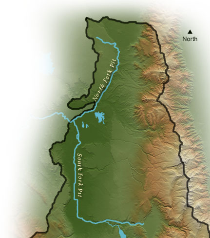 North/South Fork Pit map